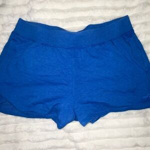 Blue Hollister Ultra-High Rise Sweat Shorts. Size L, but baggy so fits xL.